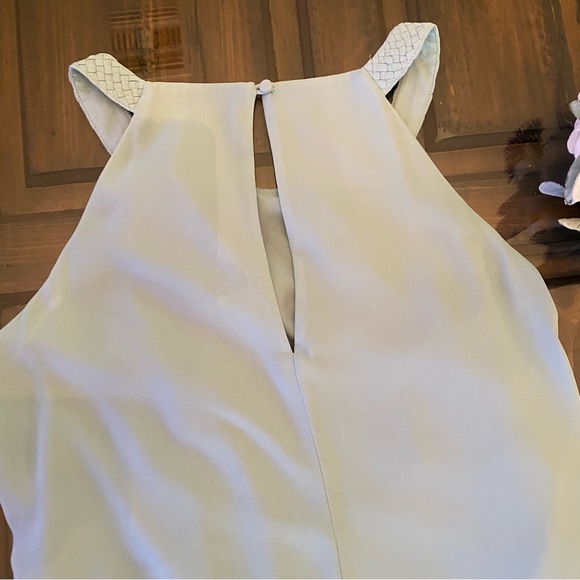 White House Black Market Mint Pastel Dress size 6 asymmetrical hem - Picture 9 of 12